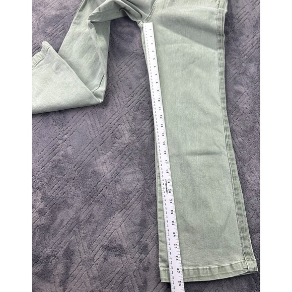 Risen High Rise Side Twill Tape Detail Straight Pants Jeans 5 army‎ green soft! - Picture 4 of 11